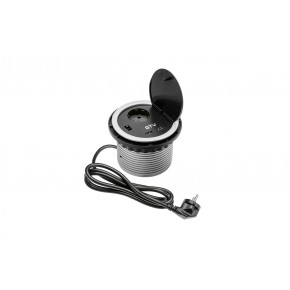 UTIČNICA UGRADNA CHARGER SIVA FI 100 1X+2XUSB