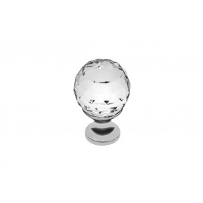 RUČICA GUMB CRYSTAL PALACE A 25 mm KROM-KRISTAL