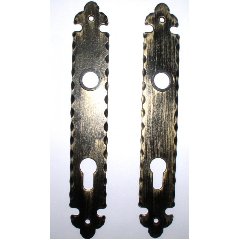 KOVANI ŠTIT ZLATNI PATINIRANI 90MM