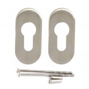 Kvaka APECS Vanesa oval inox rozeta cilindar